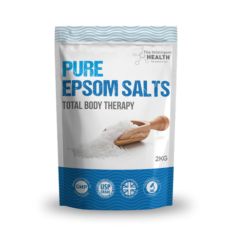 The Intelligent Health Epsom Bath Salts - 100% Pure Epsom Salts, Our Magnesium Sulphate Bath Salts are Premium Bath Salts for Men and Women, and Bath Salts for Muscle Soak - Epsom Salts 2kg