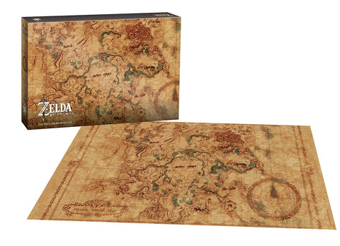 USAopoly Zelda Breath of The Wild Hyrule Map 750 Piece Puzzle | Art from The Legend of Zelda Breath of The Wild Video Game| Official The Legend of Zelda Merchandise | Premium Puzzle