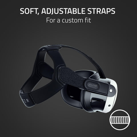 Razer Adjustable VR Head Strap System for Meta Quest 3: Fits All Head Shapes - High Performance Nylon Material - ResMed Technology - Soft, Adjustable Straps - Optimized Weight Distribution