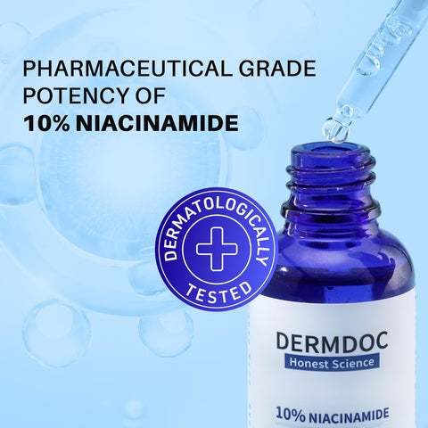 DermDoc 10% Niacinamide Face Serum, 30ml