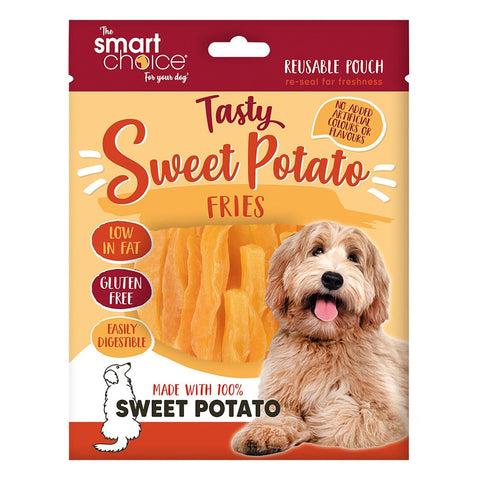 Sweet Potato Fries - Dog Puppy Treats Reward - Vitamins Chews Pet Food Reusable Bag Pouch Resealable