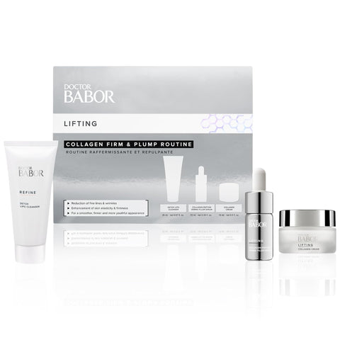 DOCTOR BABOR Lifting Collagen Firm & Plump Routine, Collagen Cream to Reduce Appearance of Fine Lines and Wrinkles with Hyaluronic Acid, Skincare Set