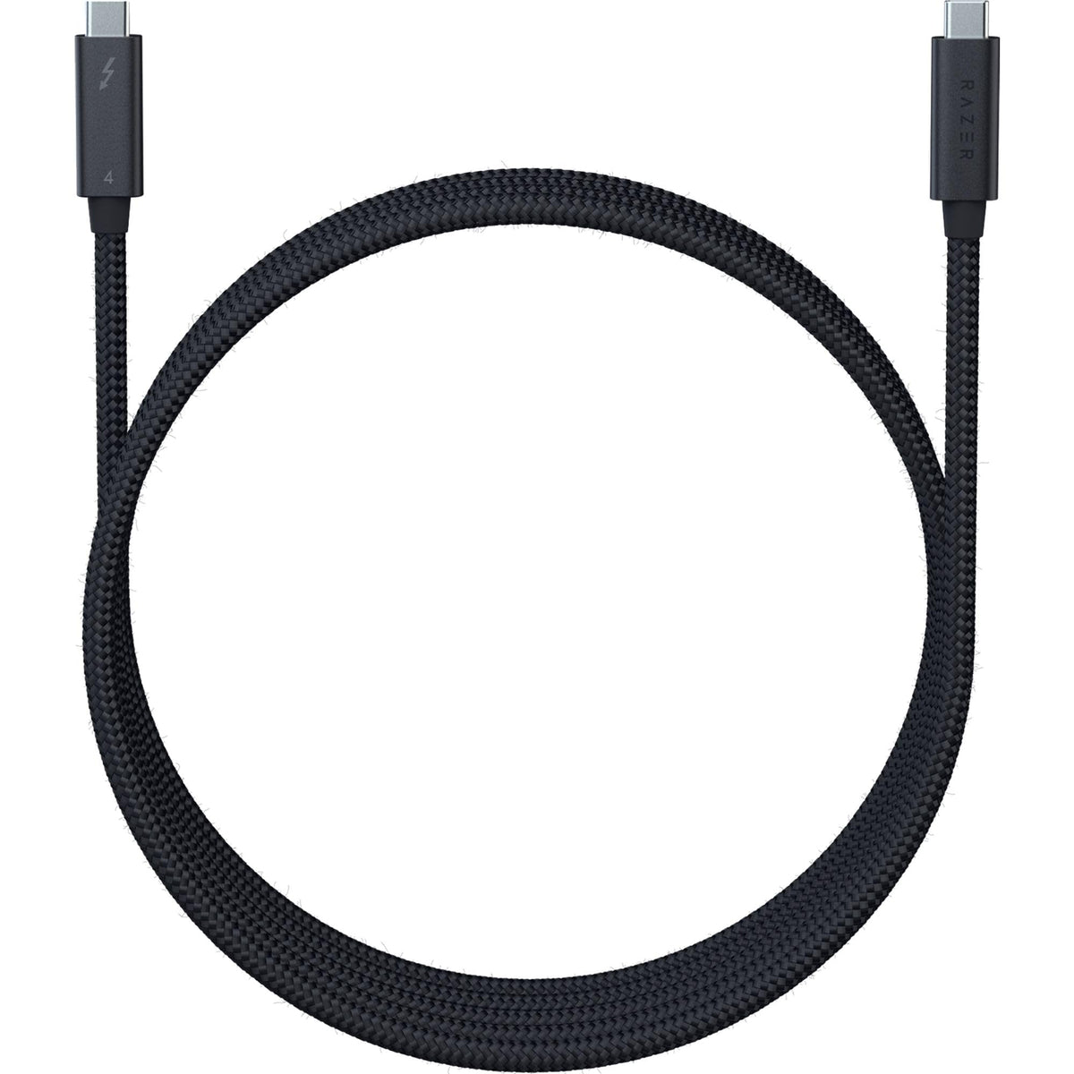 Razer Thunderbolt 4 Cable (2.0m / 6.56ft): Up to 40 Gigabits Per Second - Up to 8K Resolutions - Up to 100W Charging - Compatible with Windows PC/Mac/Thunderbolt 3 Devices - Black