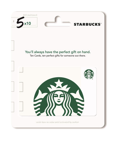 Starbucks $5 Gift Cards (10-Pack)