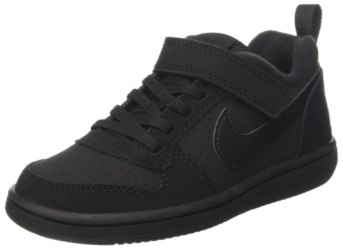 Nike 870025-001: Little Kids Court Borough Low PSV Black/Black Sneakers (2.5 M US Little Kid)