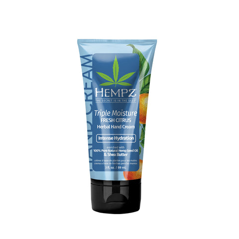 Hempz Daily Moisturizing Triple Moisture Fresh Citrus Hand Cream for Dry, Cracked Hands (3 Oz) - Non-Greasy CrÃƒÂ¨me for Women or Men with Dry or Sensitive Skin