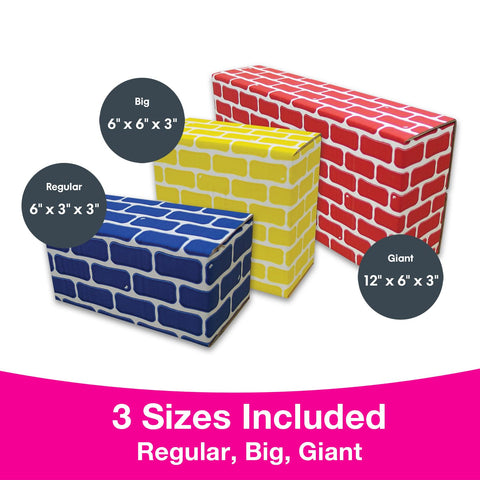 Edushape Cardboard Baby Blocks for Toddlers 1-3, 52 Pieces - Edu-Blocks Durable Multi-Colored Toddler Blocks for Building & Learning - Stacking Blocks Building Blocks for Daycares and Preschools