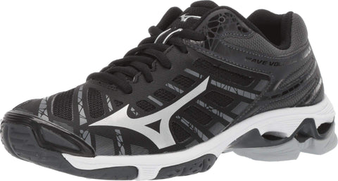 Mizuno Women's Wave Voltage Volleyball Shoe, blacksilver, 10 B US