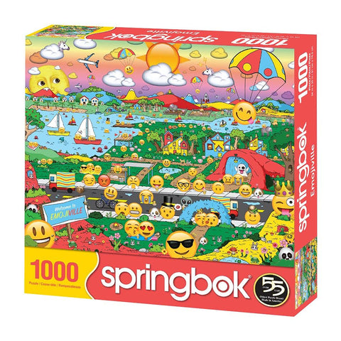 Springbok's 1000 Piece Jigsaw Puzzle Emojiville - Made in USA