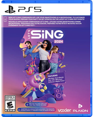 Let's Sing 2024 + 2 soft bundled mics - PlayStation 5