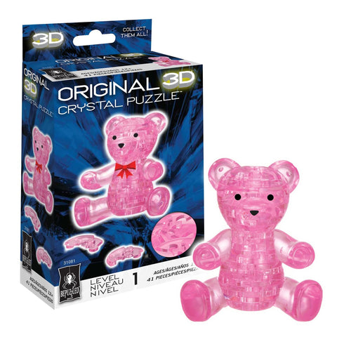 BePuzzled | Teddy Bear Original 3D Crystal Puzzle, Ages 12 and Up