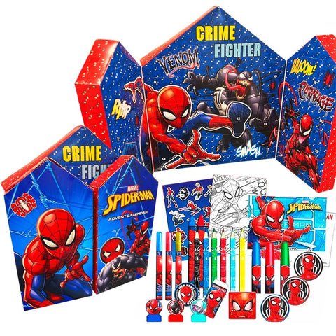 Marvel Amazing Spiderman Kinder-Adventskalender 2023, Weihnachtskalender fÃƒÆ’Ã†â€™Ãƒâ€šÃ‚Â¼r Kinder, gefÃƒÆ’Ã†â€™Ãƒâ€šÃ‚Â¼llt mit MalblÃƒÆ’Ã†â€™Ãƒâ€šÃ‚Â¤ttern, Schreibwaren 2023 mehrfarbig