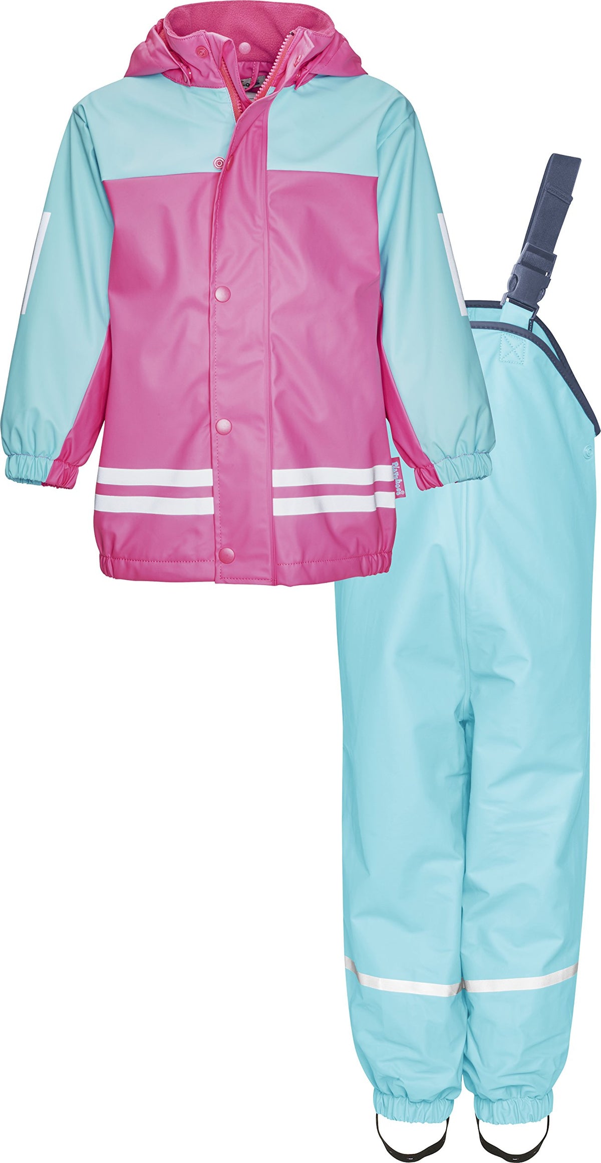 Playshoes Unisex Kids Rain suit with fleece lining 408680, 15 - Turquoise, 140