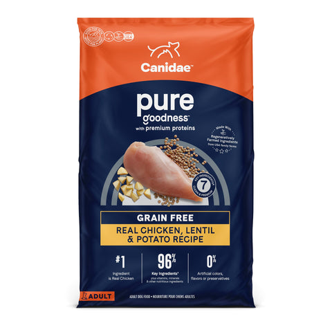 Canidae Pure Real Chicken, Lentil & Pea Recipe Adult Dry Dog 4 LB