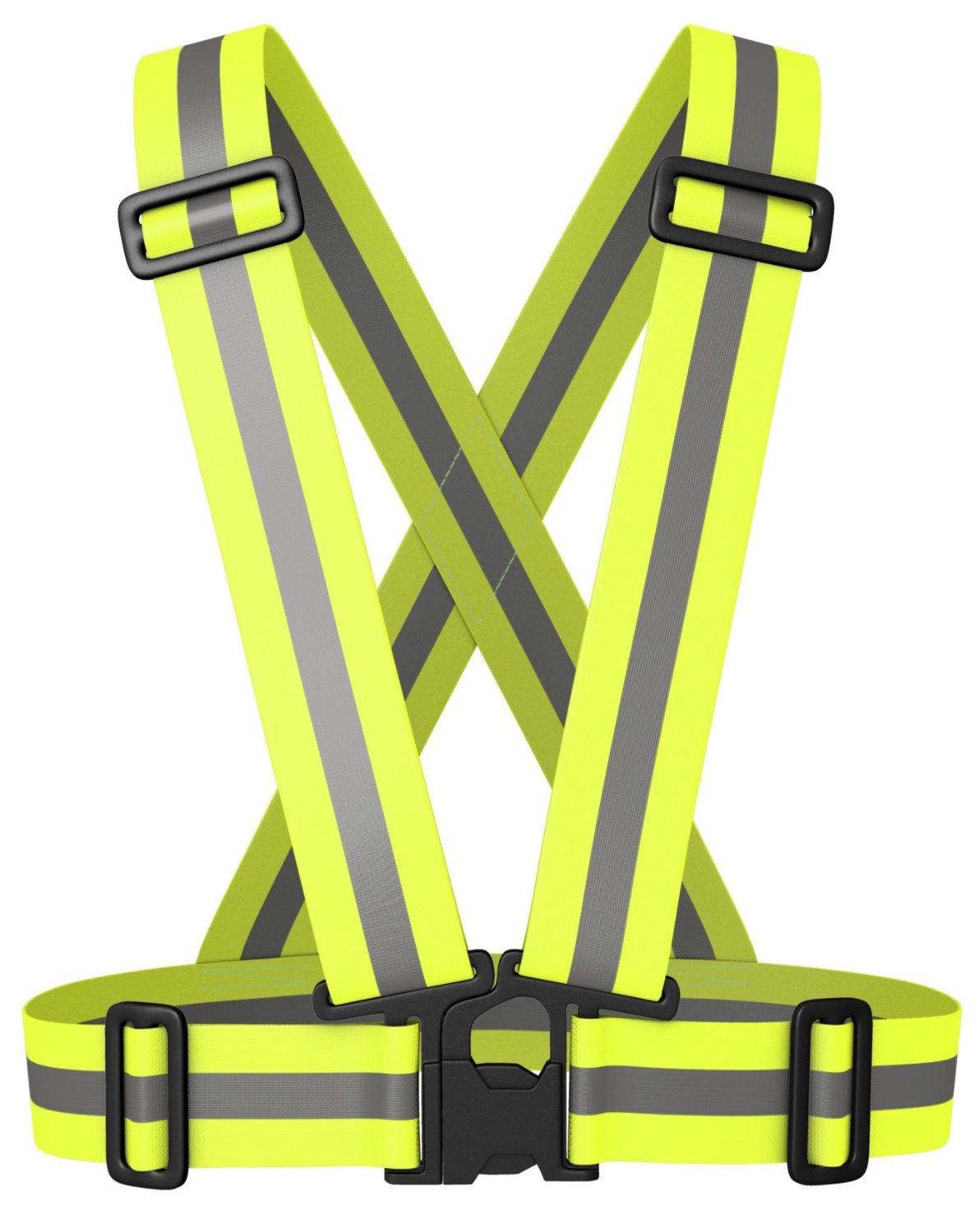 Eximtrade Elastic Reflective Vest Safety Harness for Bike Cycling Running Walking Jogging Motocycle (Neon Yellow)