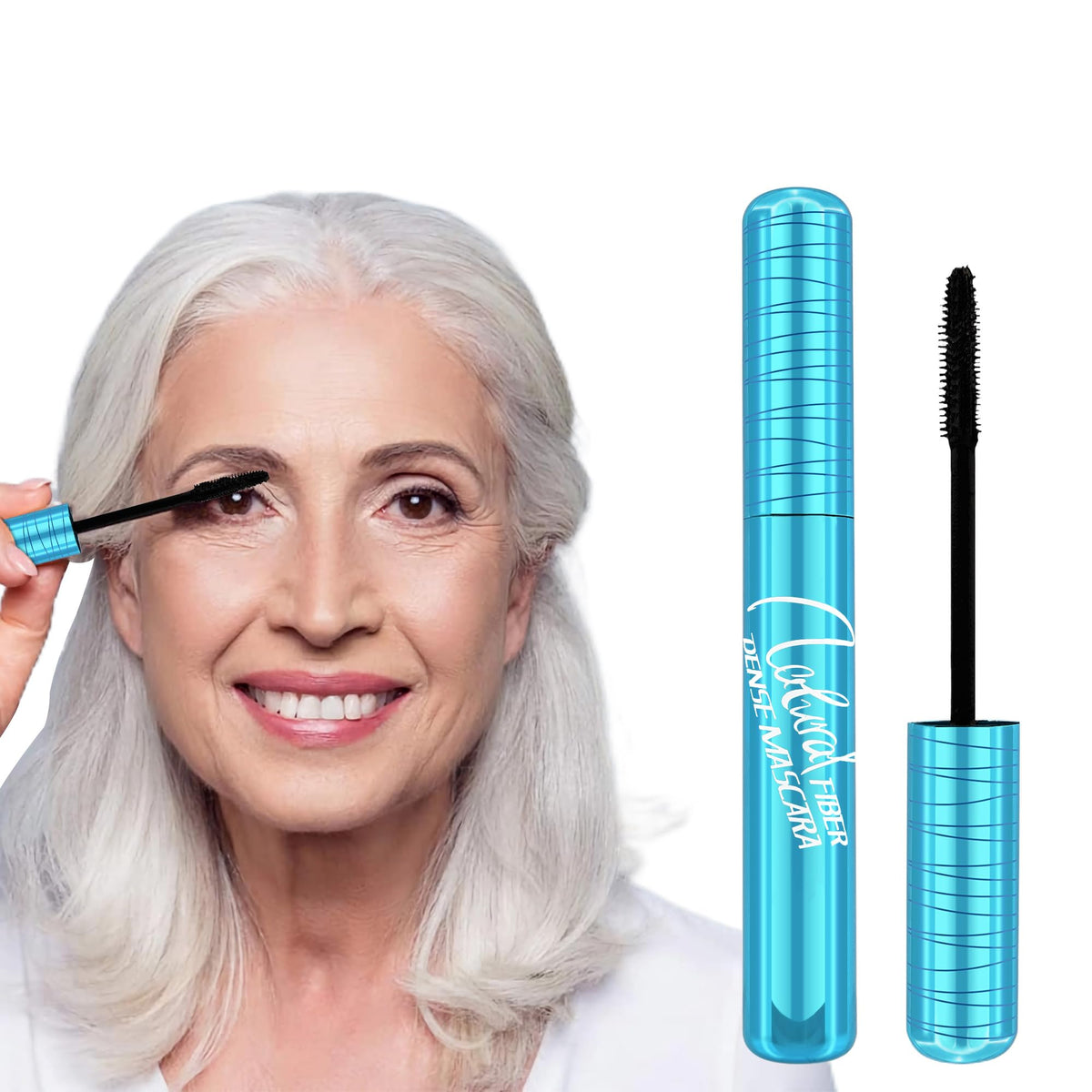 Mascara for Older Women 60 Plus, Waterproof Volumizing Mascara for Seniors with Thinning Lashes, Smudge-proof Long Lasting Mascara Black Volume and Length for Sensitive Eyes, Hypoallergenic Mascara