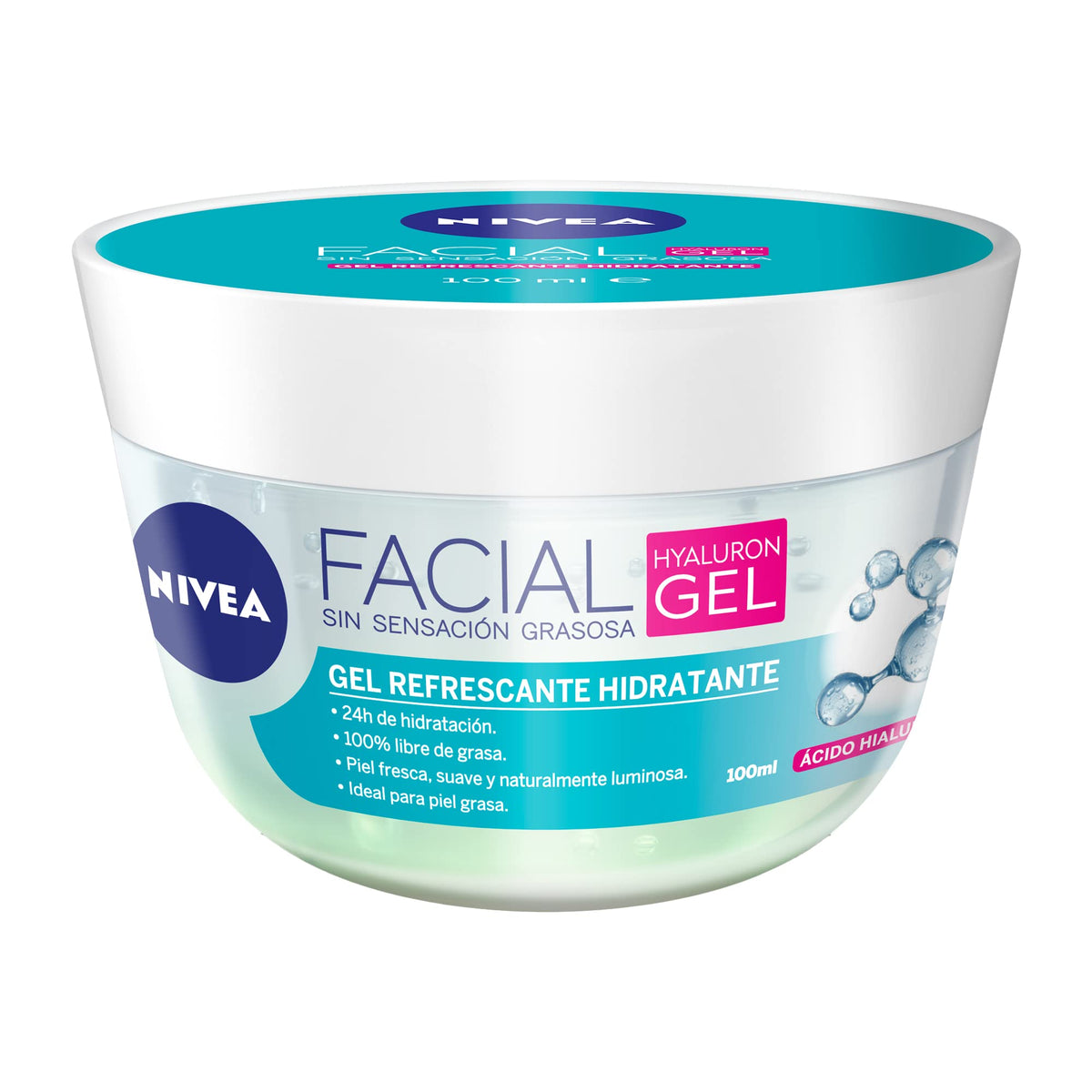 NIVEA Facial Refreshing and Hydrating Gel with Hyaluron - (Pack of 3) 100 mL each