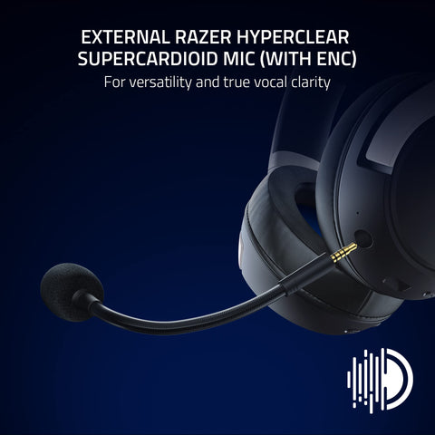 Razer Kaira Pro HyperSpeed Wireless Gaming Headset with Haptics for Playstation 5 / PS5, PS4, PC, Mobile: Titanium 50mm Drivers - Hybrid Mic -