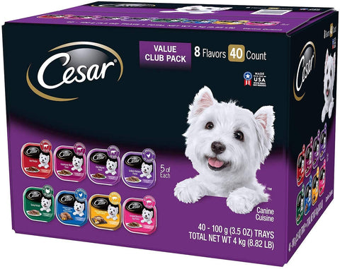 Cesar Canine Cuisine Wet Dog Food, Variety Pack (3.5 Ounce, 40 Count)