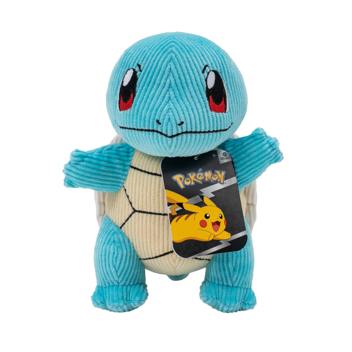 Pokemon Select Corduroy Sqirtle Plush - 8-Inch - Unique Fabric - Authentic Details, PKW2391, Multicolor