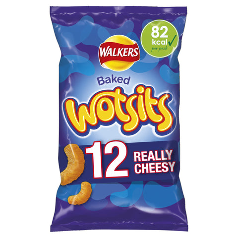 Walkers Crisps Wotsits Cheesy Multipack Snacks, 12 x 16.5 g