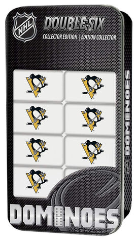 MasterPieces Game Day - NHL Pittsburgh Penguins - 28 Piece Team Logo Double Six Domino Set