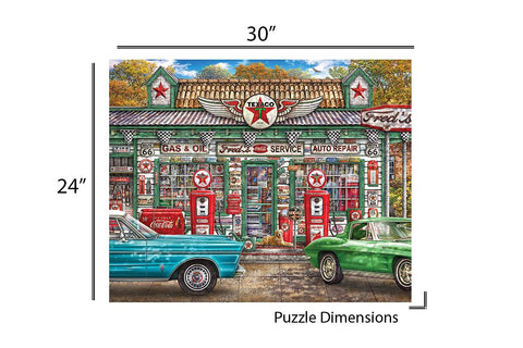 Springbok's 1000 Piece Jigsaw Puzzle Fred's Service Station - Made in USA