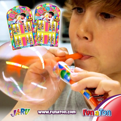 JA-RU Bloonies Magic Plastic Bubbles with Straw (1 Pack/ 8 Tube) Super Elastic Bubble Balloons for Kids. 90s Toys Nostalgia, Bubble Party Favors, 2000s Party Decorations. 774-1A