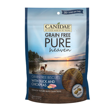 CANIDAEÃƒÆ’Ã†â€™Ãƒâ€ Ã¢â‚¬â„¢ÃƒÆ’Ã‚Â¢ÃƒÂ¢Ã¢â‚¬Å¡Ã‚Â¬Ãƒâ€¦Ã‚Â¡ÃƒÆ’Ã†â€™ÃƒÂ¢Ã¢â€šÂ¬Ã…Â¡ÃƒÆ’Ã¢â‚¬Å¡Ãƒâ€šÃ‚Â® PURE Heaven Biscuits with Duck & Chickpeas Dog Treats 11 oz.