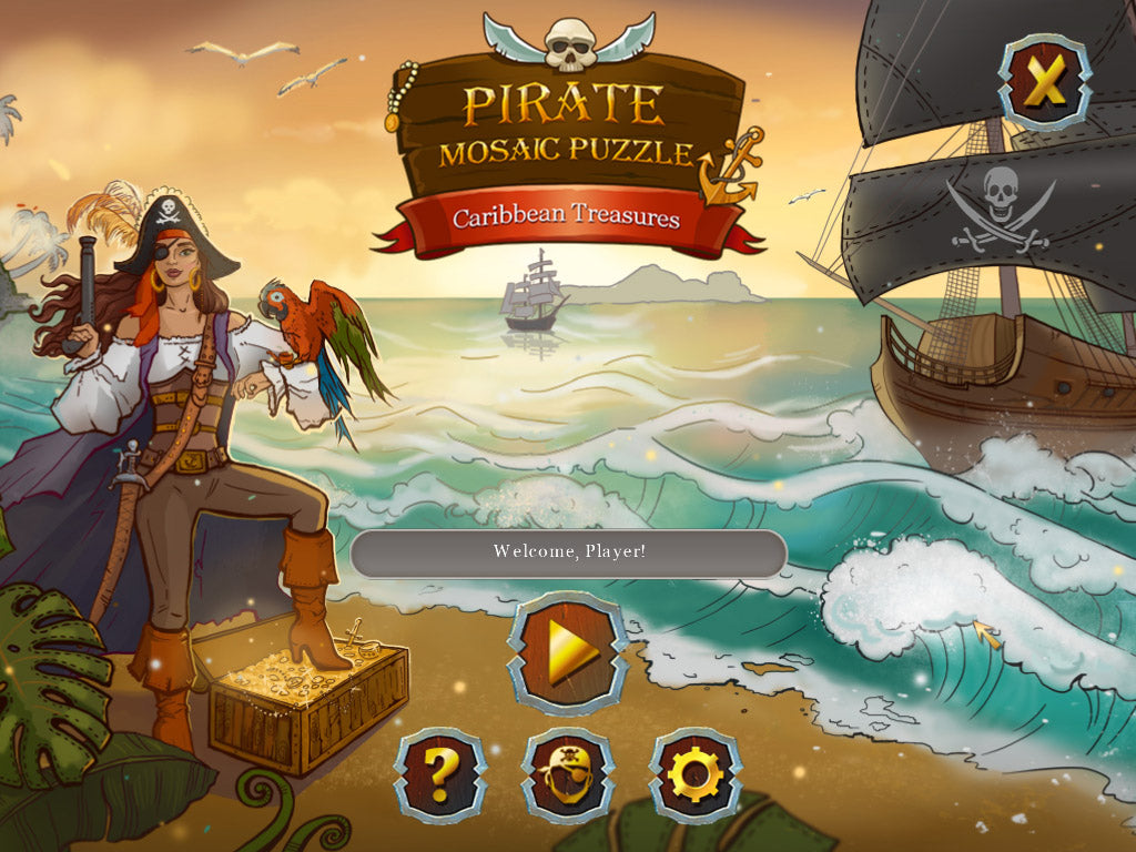 Pirate Mosaic Puzzle: Caribbean Treasures [Download]