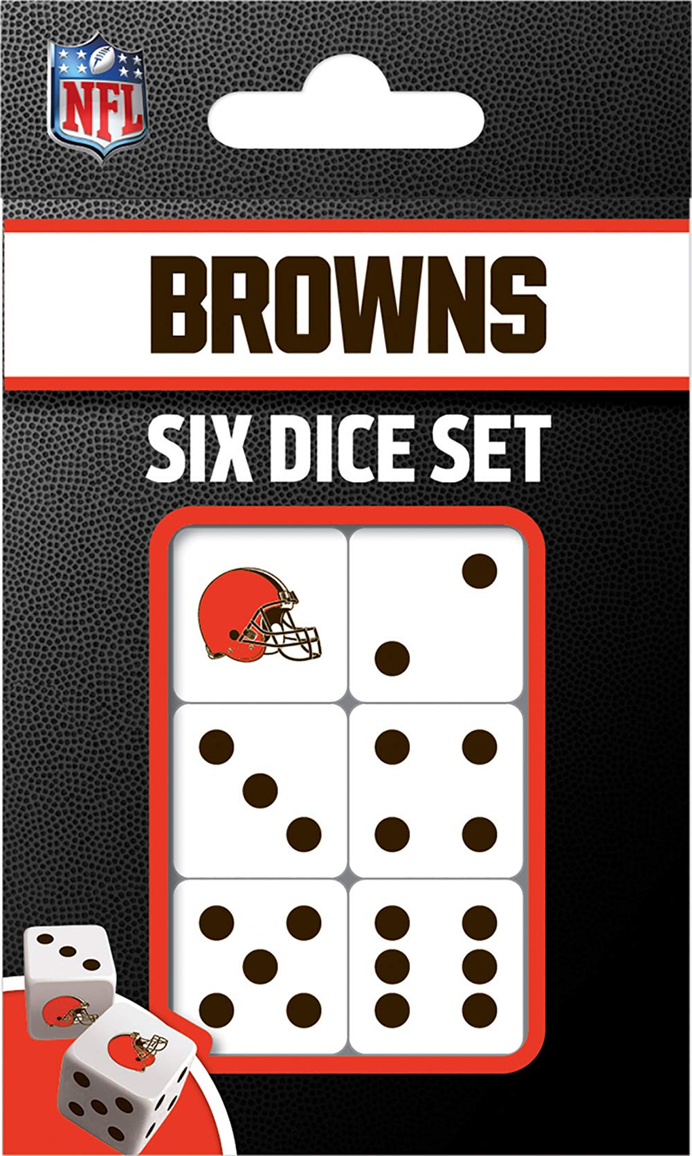 MasterPieces Game Day - NFL Cleveland Browns - 6 Piece Team Logo Dice Set - D6 Standard Size