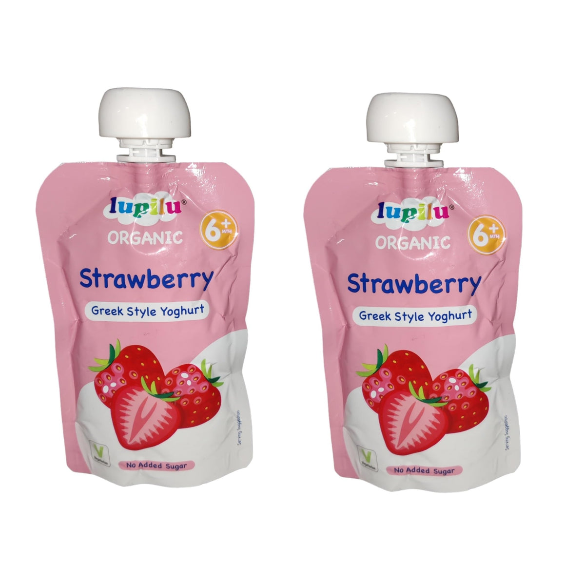 2x Lupilu Strawberry Greek Style Yogurt 6+ Months 90g