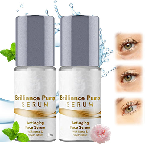 Brilliance Pump Serum, Brilliance Pump Eye Serum, Brilliance Pump Skincare Ageless Serum, Age-Defying eye Moisturizer, Retinol Reduce Fine Lines & Wrinkles Skin Care Serum