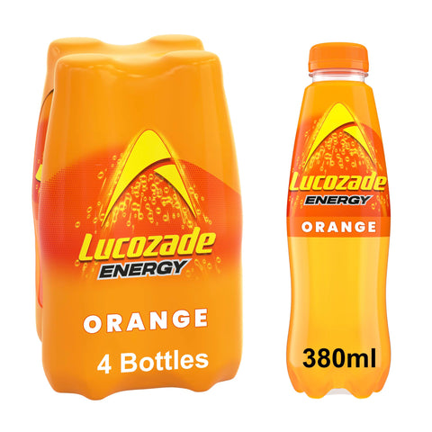 Lucozade Energy Drink Orange 4x380ml multipack