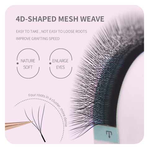 ANNAFRIS 4D Premade Fan W Shape Eyelash Extensions 0.07 D Curl 8-15mm Mix Volume Self Fanning False Lashes Makeup Supplies Professional Use Lash Extension(0.07 D, 8-15mm Mix)