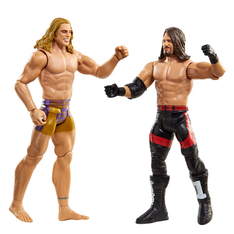 WWE AJ Styles vs Riddle, Championship Showdown 2-Pack, 6-in Action Figures High Flyers, Battle Pack for Ages 6 Years Old and Up