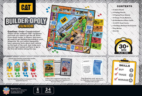 MasterPieces Kids & Family Board Games - Caterpillar Builder Opoly Jr. - Officially Licensed Board Games for Kids, & Family