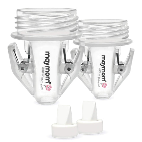 Maymom Breastmilk Storage Bag Adapters Compatible with Spectra S1, S2 Pumps ; 2 Duckbill Valves Included