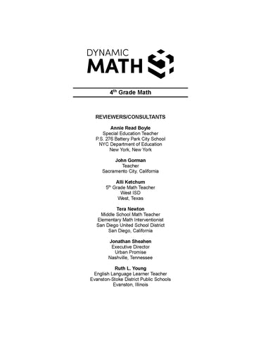 The Dynamic Math Workbook & Study Guide Covers the Complete Grade 4 Math Curriculum, Texas Standards Edition! Written by teachers, and featuring 100’s of examples and practice questions!