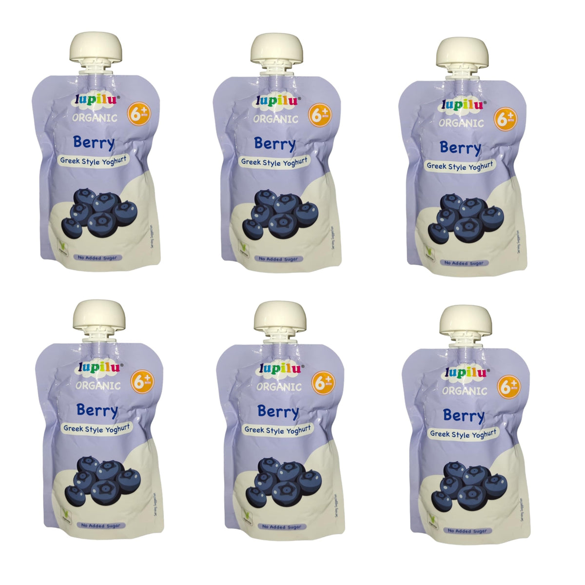 6x Lupilu Berry Greek Style Yogurt 6+ Months 90g