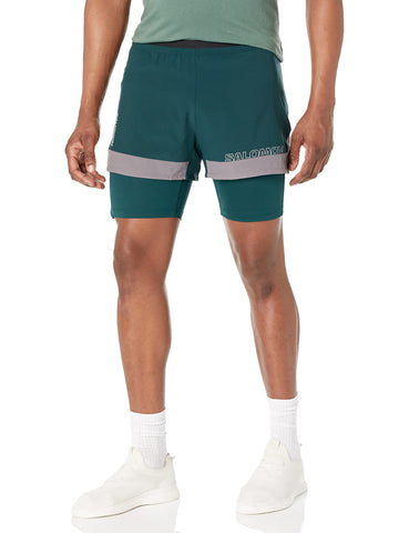 Salomon Men's Standard Cross Shorts NOL, Ponderosa Pine, X-Large