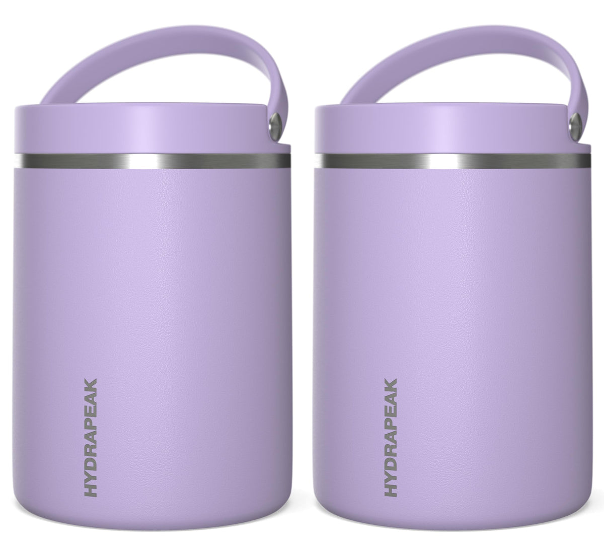 Hydrapeak 32oz Food Thermos 2 Pack - Insulated Soup Thermos Keeps Hot for 10 Hours, Cold for 16 Hours, Leak-Proof Thermos Food Containers for Hot Food - Perfect for Everyone (Lavender)