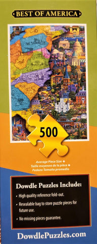 Best of America Jigsaw Puzzle - 500 Pieces, by Dowdle Folk Art, 19 1/4" x 26 5/8"