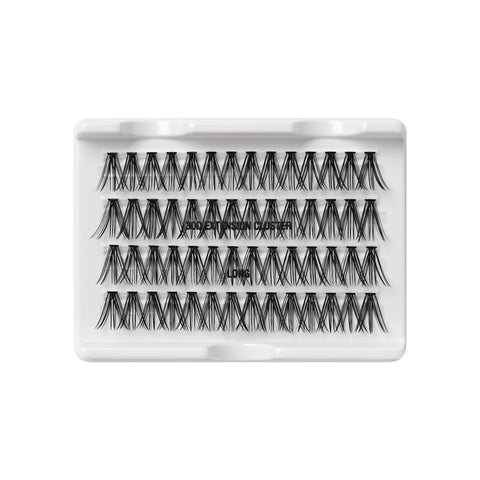 i-ENVY 30D Extension Cluster Individual Lashes, Easy to Apply, Flat Tapered-End Root, Pre-fanned Volume Lashes, J Curl with Soft Fiber, Quick Application for Salon Quality & Result (Long-56Clusters)