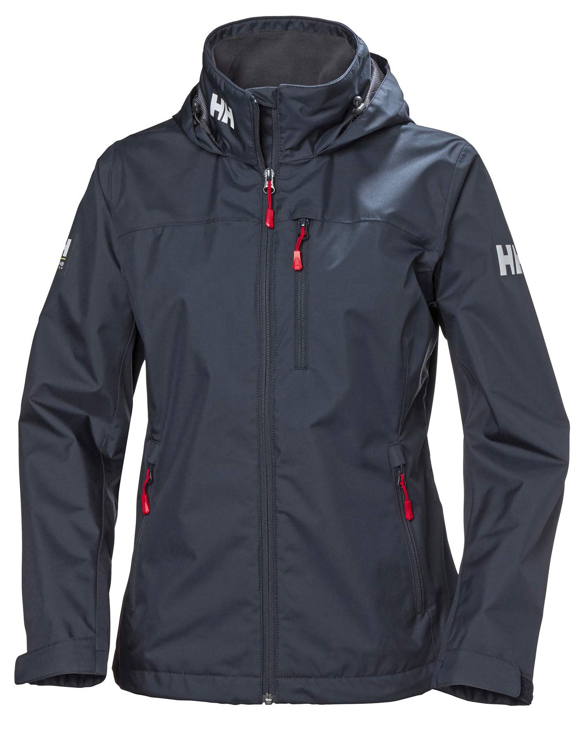 Helly Hansen Womens Crew Hooded Jacket, S, Navy