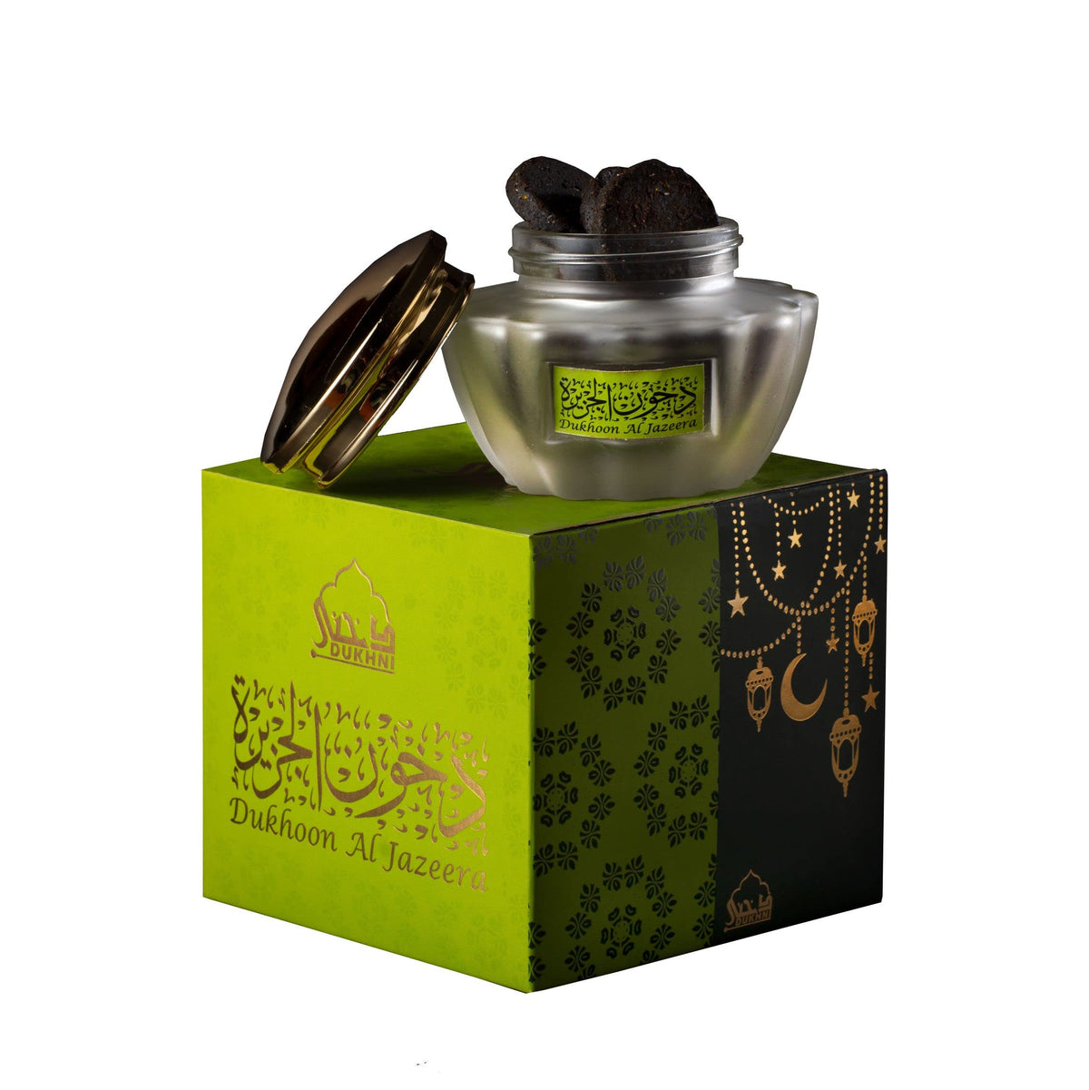 Dukhoon Al Jazeera Oud Bakhoor ??? ???? ??????? by Dukhni | Authentic Arabic Bakhoor Incense | 40 gm jar | Handmade, Luxurious | Floral Woody Blend | Perfect for Prayer & Gifting | To Relax & Meditate