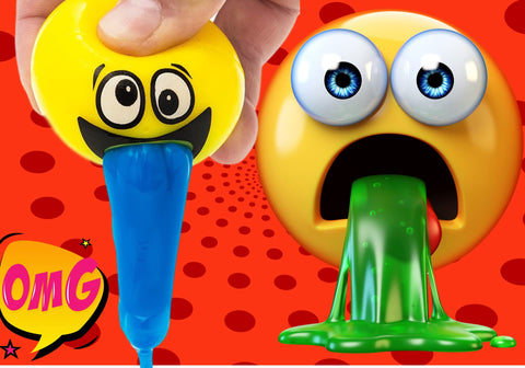 JA-RU Squishy Barf Ooze Balls (6 Ball Assorted) Smiley Face Vomit Slime. Stress Relief Squeeze Fidget Toy for Kids & Adults. Silly Funny Puking Toy Prank Items Party Favors Easter Egg Fillers. 5299-6p