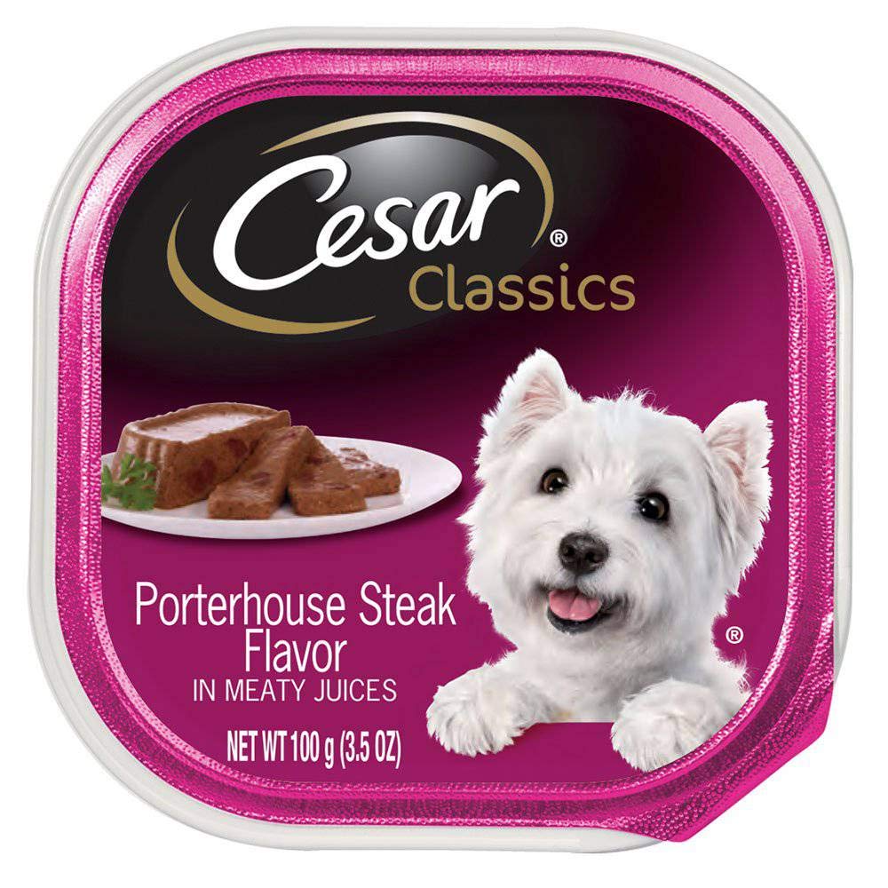 Cesar Canine Cuisine Porterhouse Steak In Meaty Juices 3.50 oz ( Pack of 24)