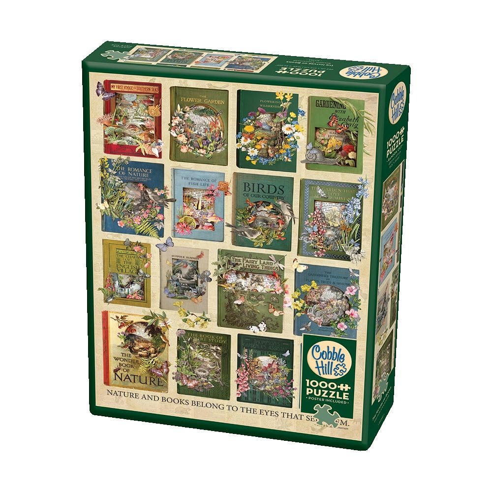 Cobble Hill 1000 Piece Puzzle - The Nature of Books - Sample Poster Included