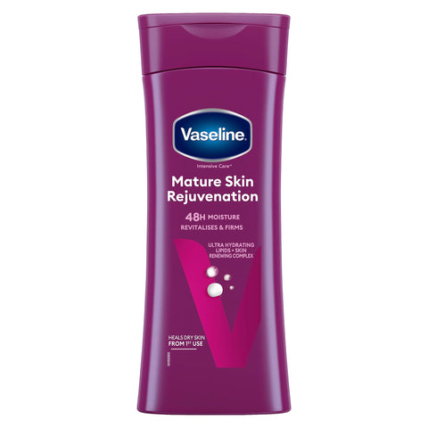 Vaseline Intensive Care Mature Skin Rejuvenation Body Lotion heals and balances skin dryness for maturing dry skin 400 ml